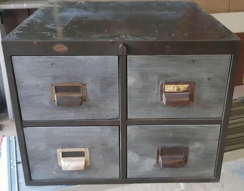 Four drawer cabinet <strong>before</strong> restoration